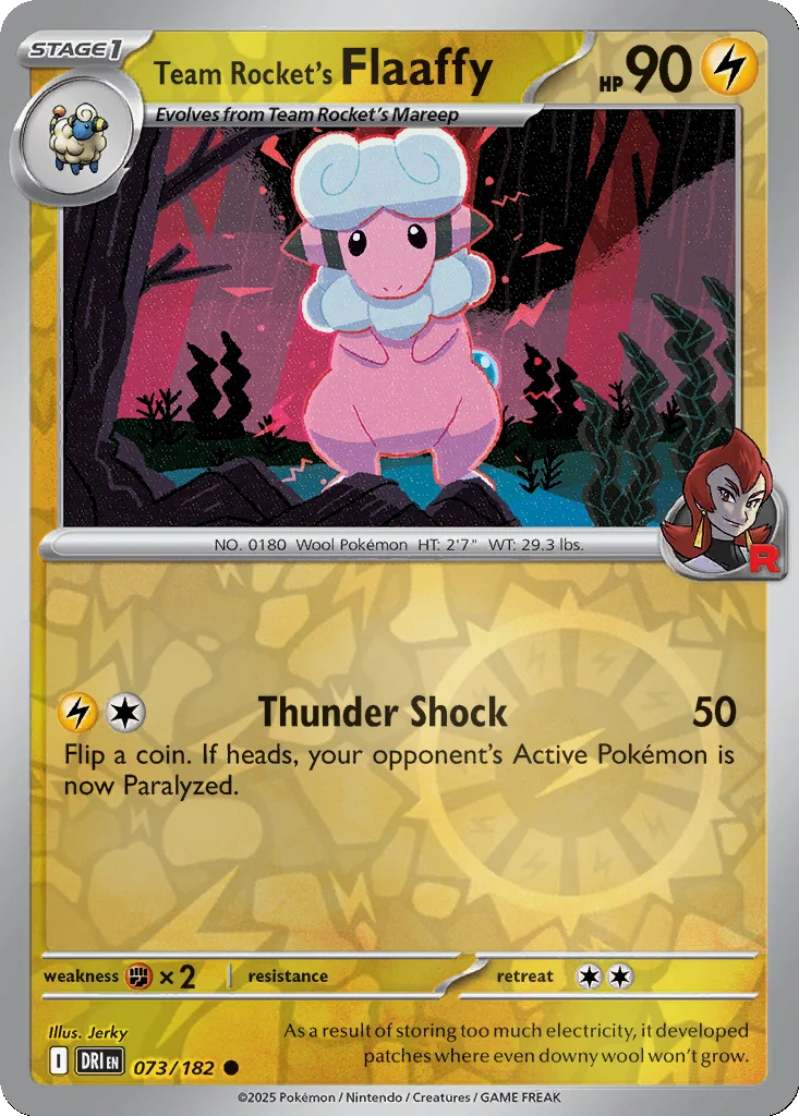 Team Rocket's Flaaffy 073/182 SV10: Destined Rivals (Reverse holo)