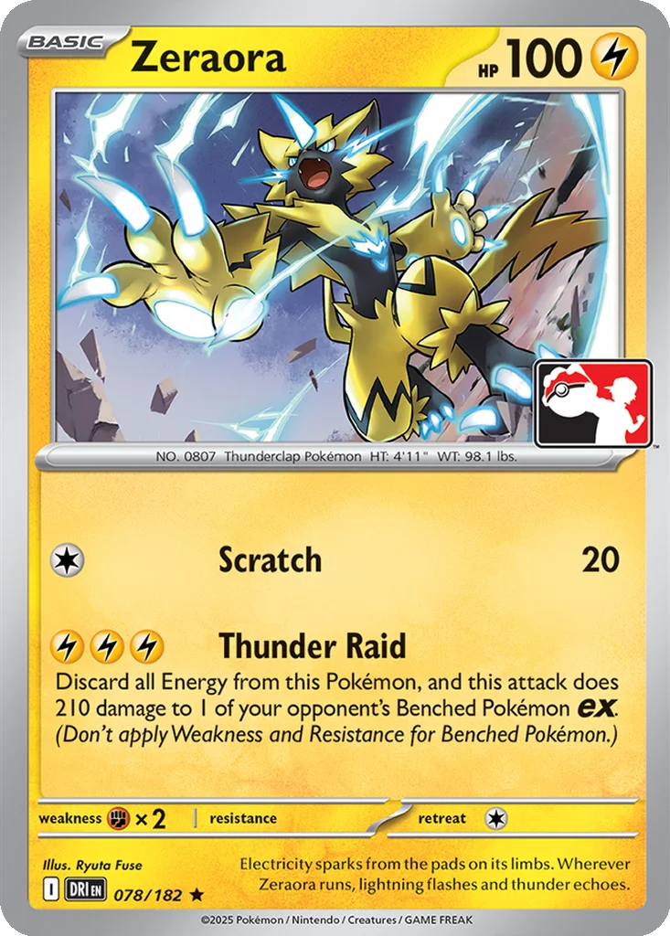 Zeraora 078/182 Destined Rivals (Play! Pokémon)