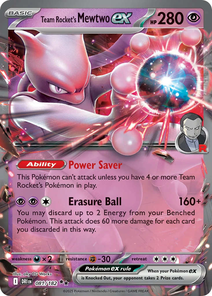 Team Rocket's Mewtwo ex 081/182 SV10: Destined Rivals (Holo)