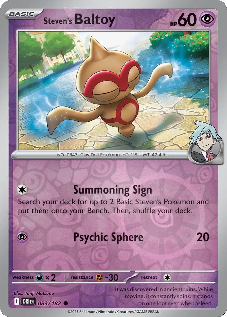 Steven's Baltoy 083/182 SV10: Destined Rivals (Reverse holo)