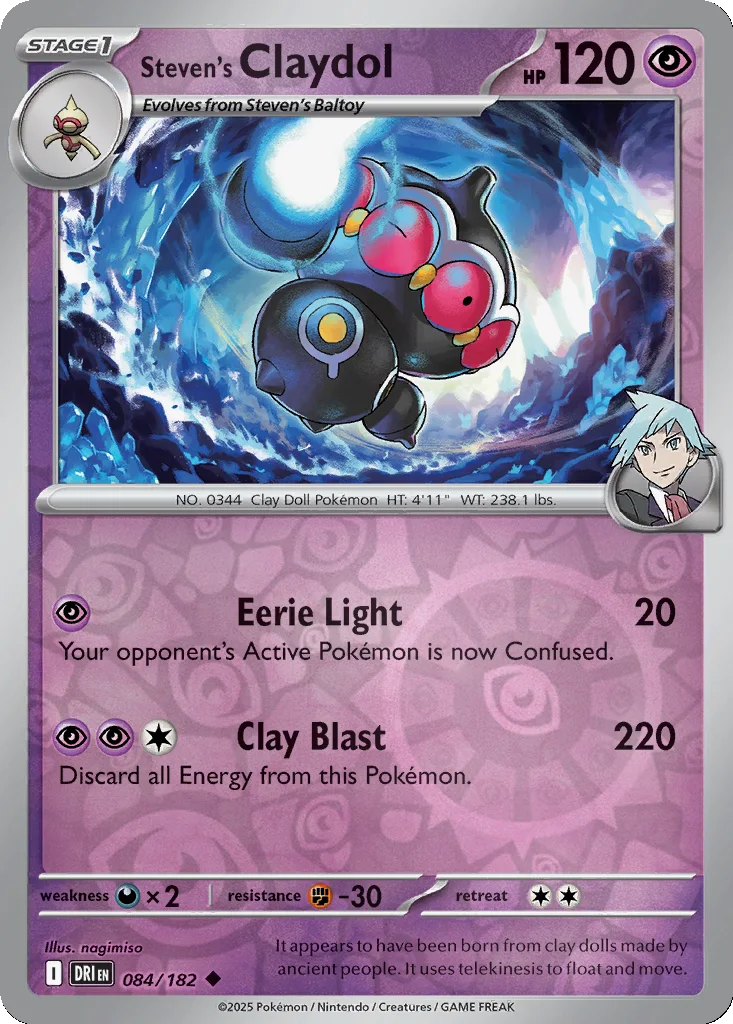 Steven's Claydol 084/182 SV10: Destined Rivals (Reverse holo)