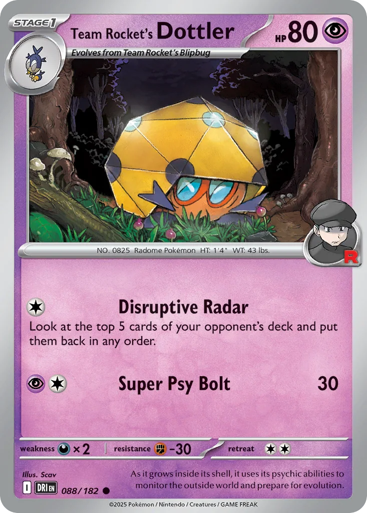 Team Rocket's Dottler 088/182 SV10: Destined Rivals (Normal)