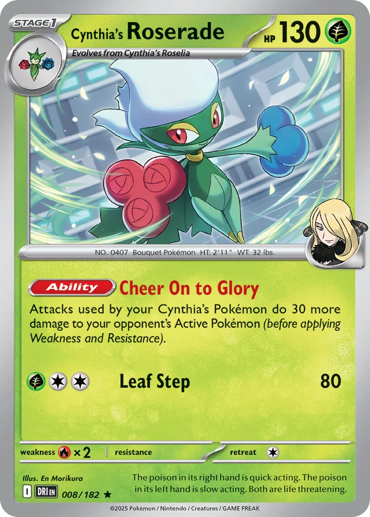 Cynthia's Roserade 008/182 SV10: Destined Rivals (Holo)