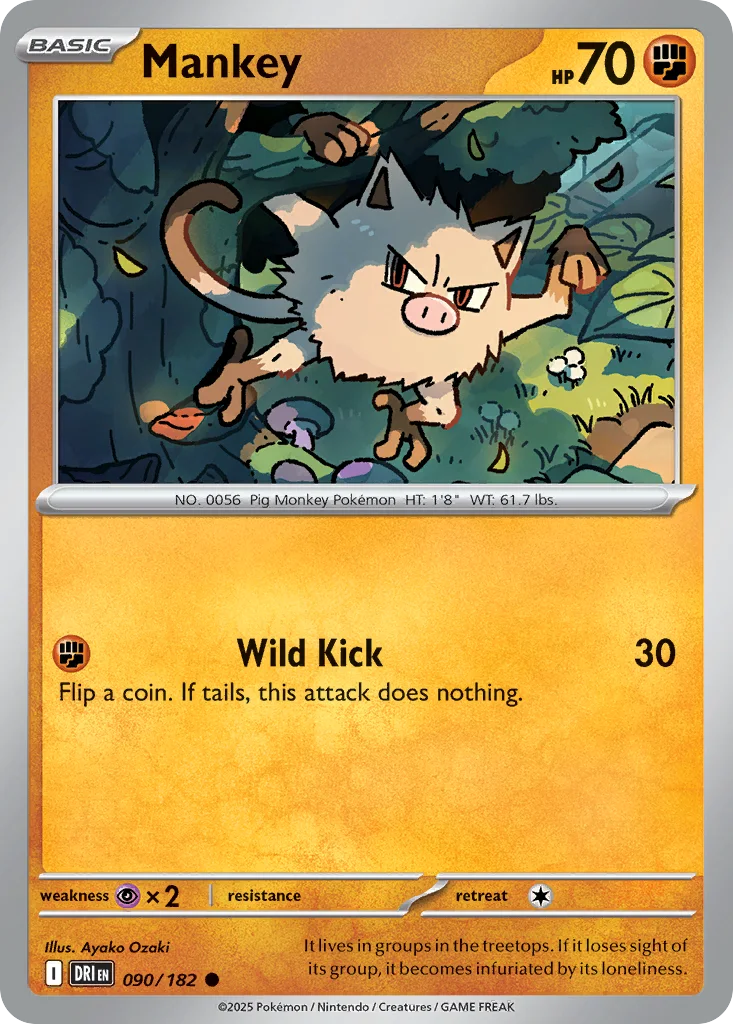 Mankey 090/182 SV10: Destined Rivals (Normal)