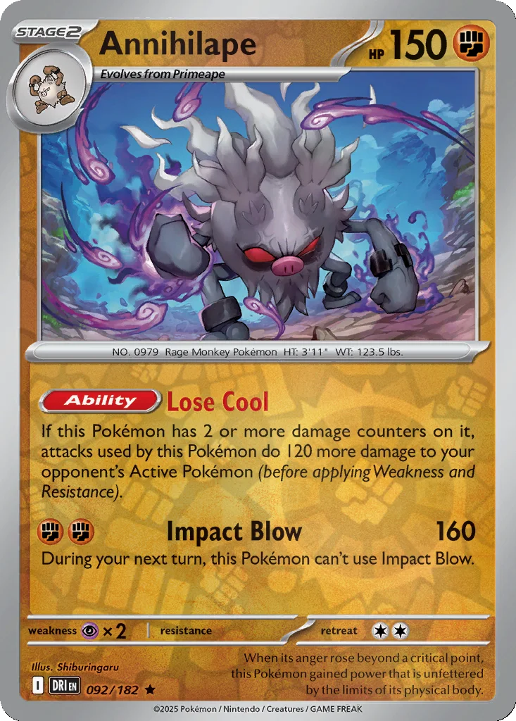 Annihilape 092/182 SV10: Destined Rivals (Reverse holo)