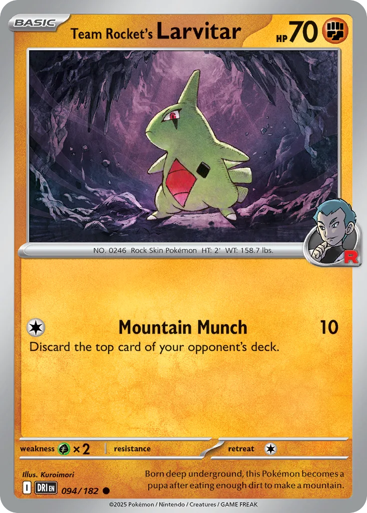 Team Rocket's Larvitar 094/182 SV10: Destined Rivals (Normal)