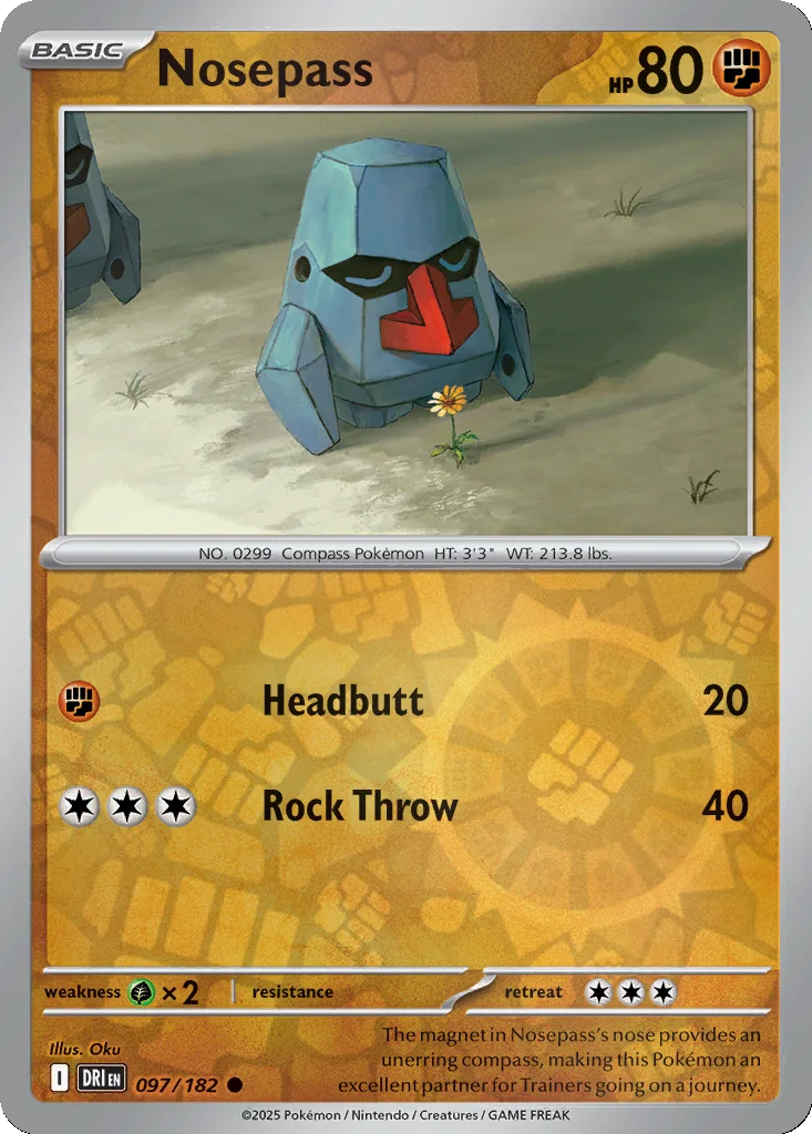 Nosepass 097/182 Destined Rivals (Reverse holo)