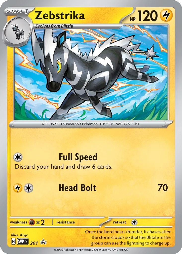 Zebstrika 201 Scarlet & Violet Black Star Promos (Destined Rivals Pack Blister Zebstrika)