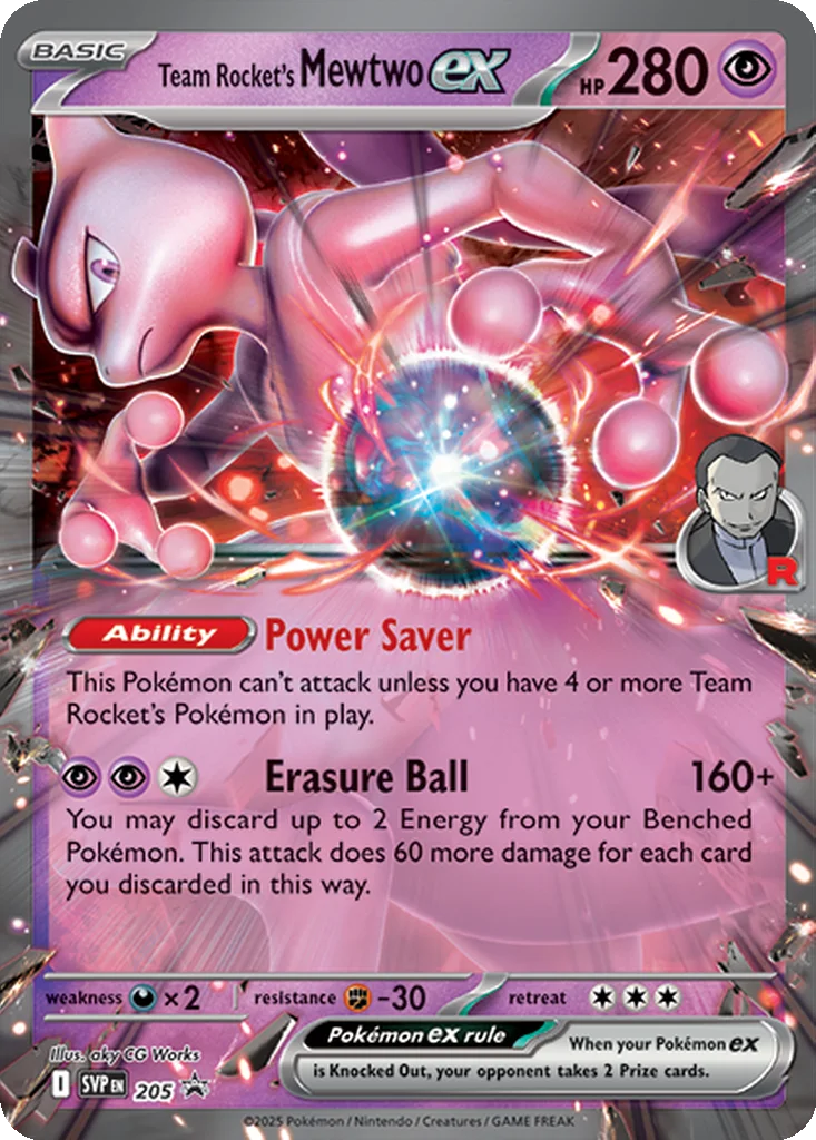 Team Rocket's Mewtwo ex 205 Scarlet & Violet Black Star Promos (Mewtwo ex Box)