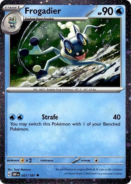 Frogadier 057/197 Obsidian Flames (Cosmos Holo)