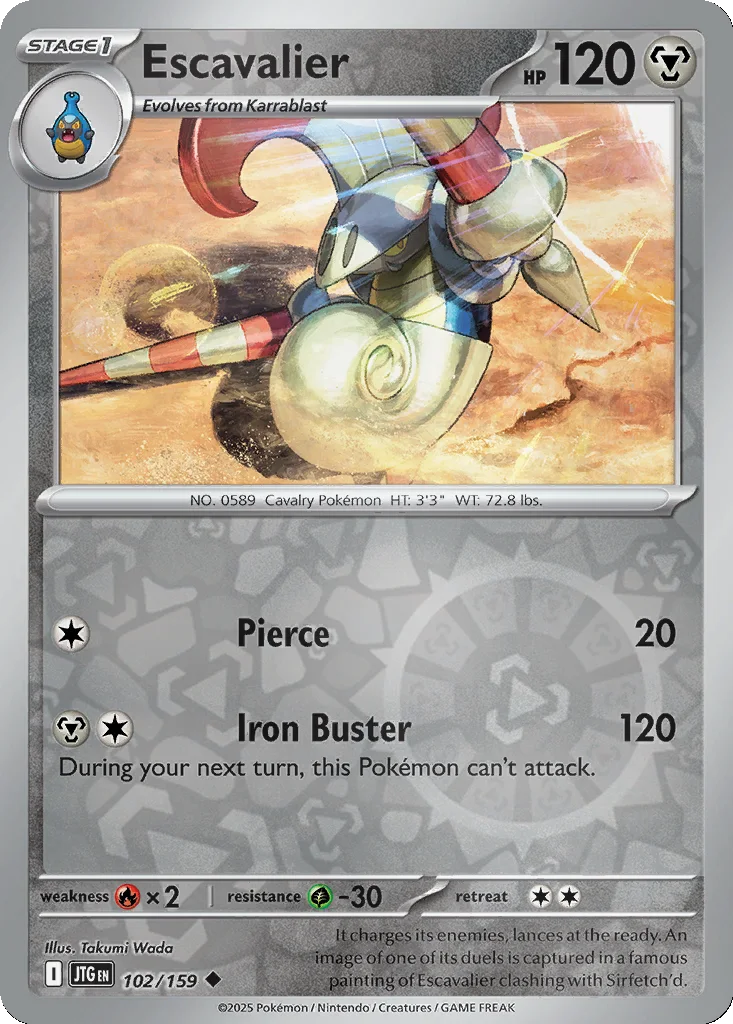 Escavalier 102/159 SV09: Journey Together (Reverse holo)