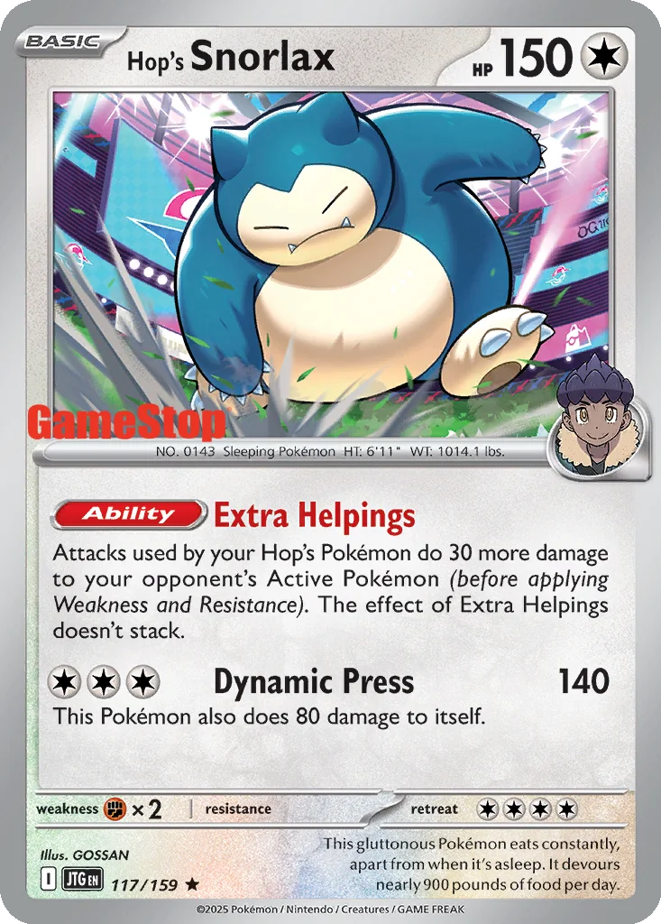 Hop's Snorlax 117/159 Journey Together (GameStop)