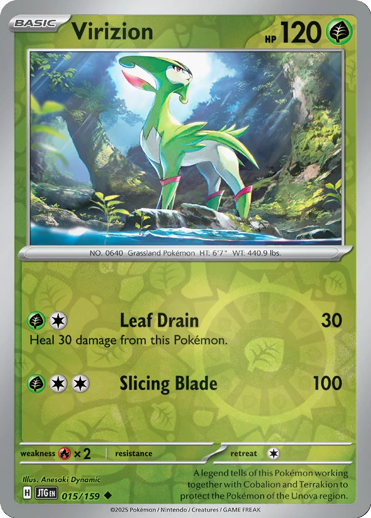 Virizion 015/159 SV09: Journey Together (Reverse holo)