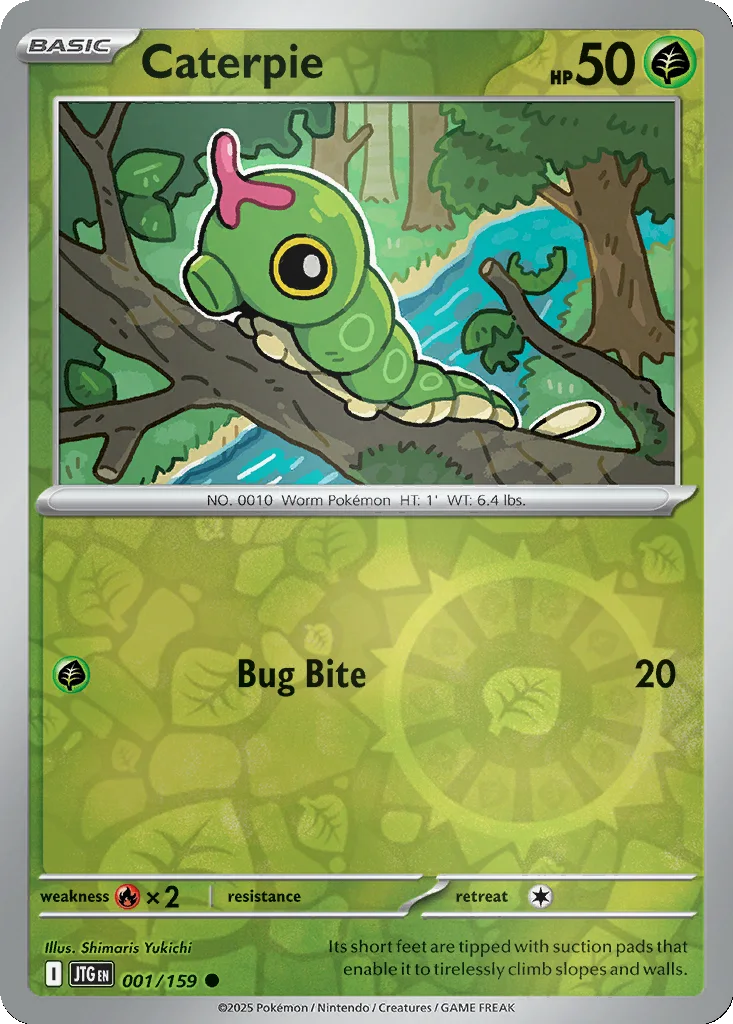 Caterpie 001/159 Journey Together (Reverse holo)