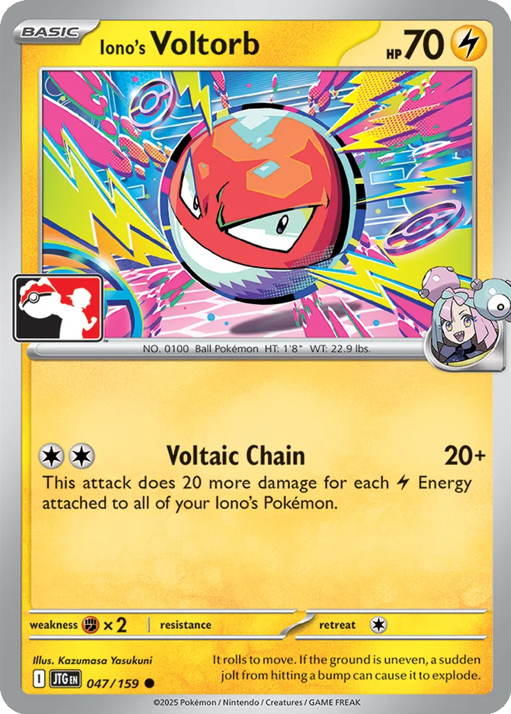 Iono's Voltorb 047/159 Journey Together (Play! Pokémon (Cosmos Holo))