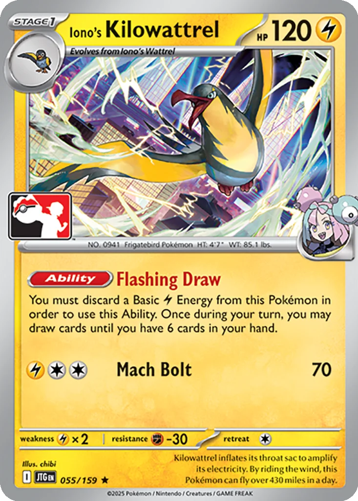 Iono's Kilowattrel 055/159 Journey Together (Play! Pokémon)