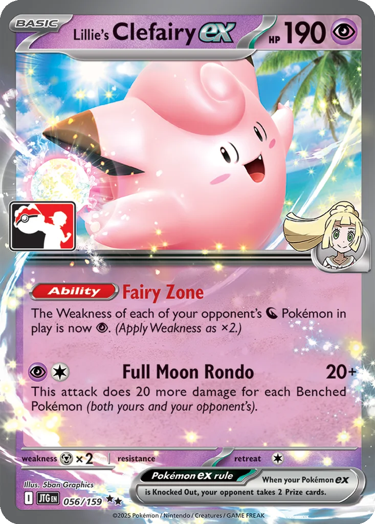 Lillie's Clefairy ex 056/159 Journey Together (Play! Pokémon)