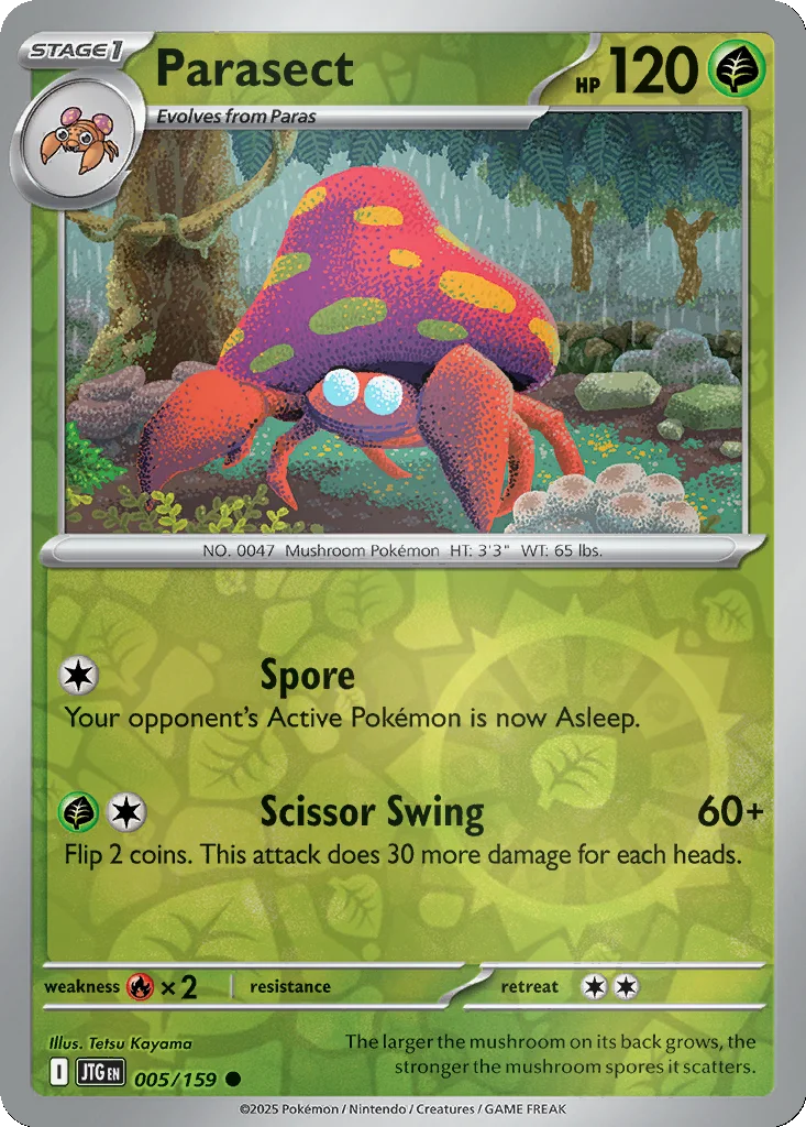 Parasect 005/159 SV09: Journey Together (Reverse holo)