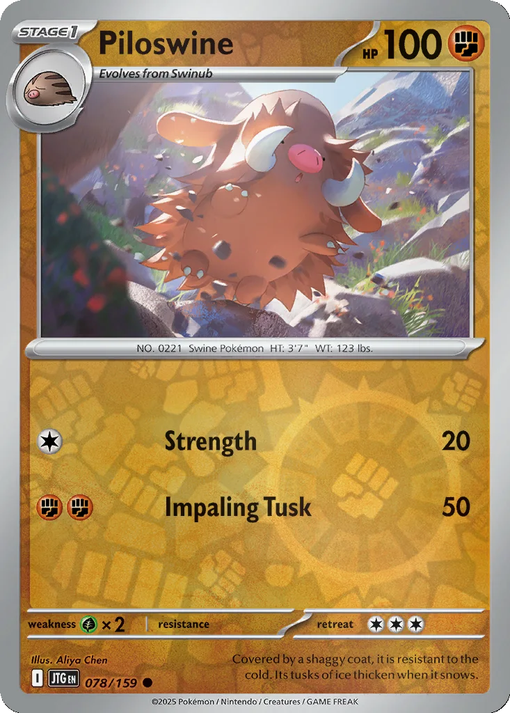 Piloswine 078/159 SV09: Journey Together (Reverse holo)