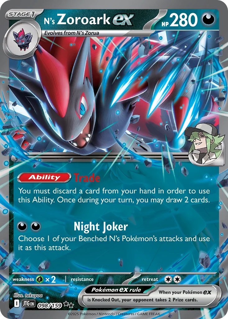 N's Zoroark ex 098/159 Journey Together (Holo)