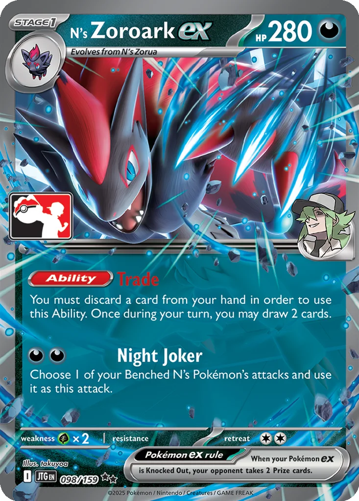 N's Zoroark ex 098/159 Journey Together (Play! Pokémon)