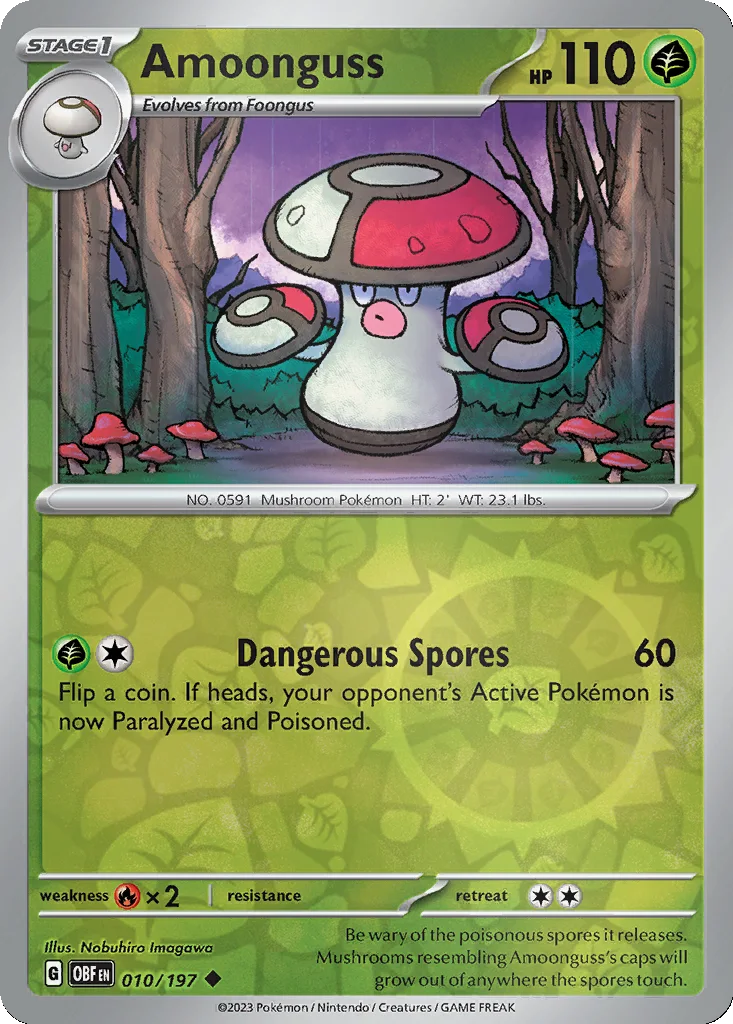 Amoonguss 010/197 Obsidian Flames (Reverse holo)