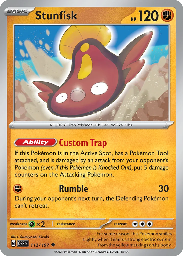 Stunfisk 112/197 SV03: Obsidian Flames (Normal)