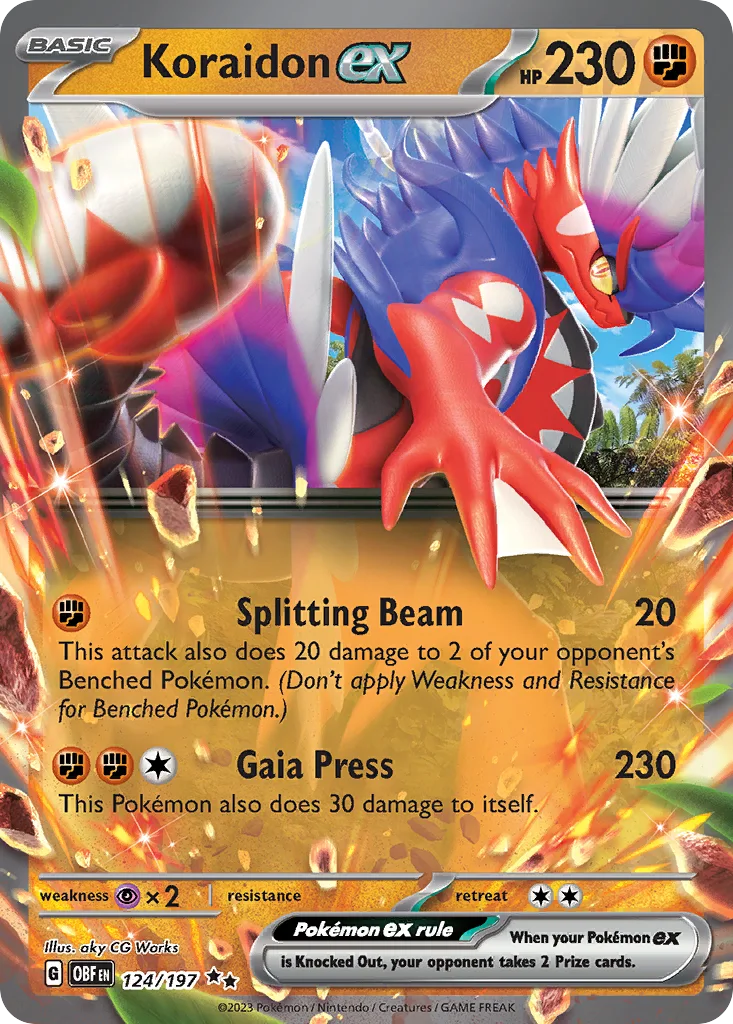 Koraidon ex 124/197 Obsidian Flames (Holo)