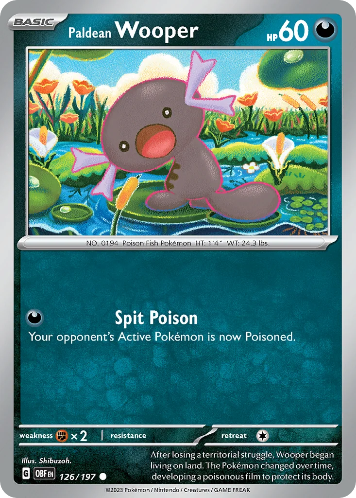 Paldean Wooper 126/197 SV03: Obsidian Flames (Normal)