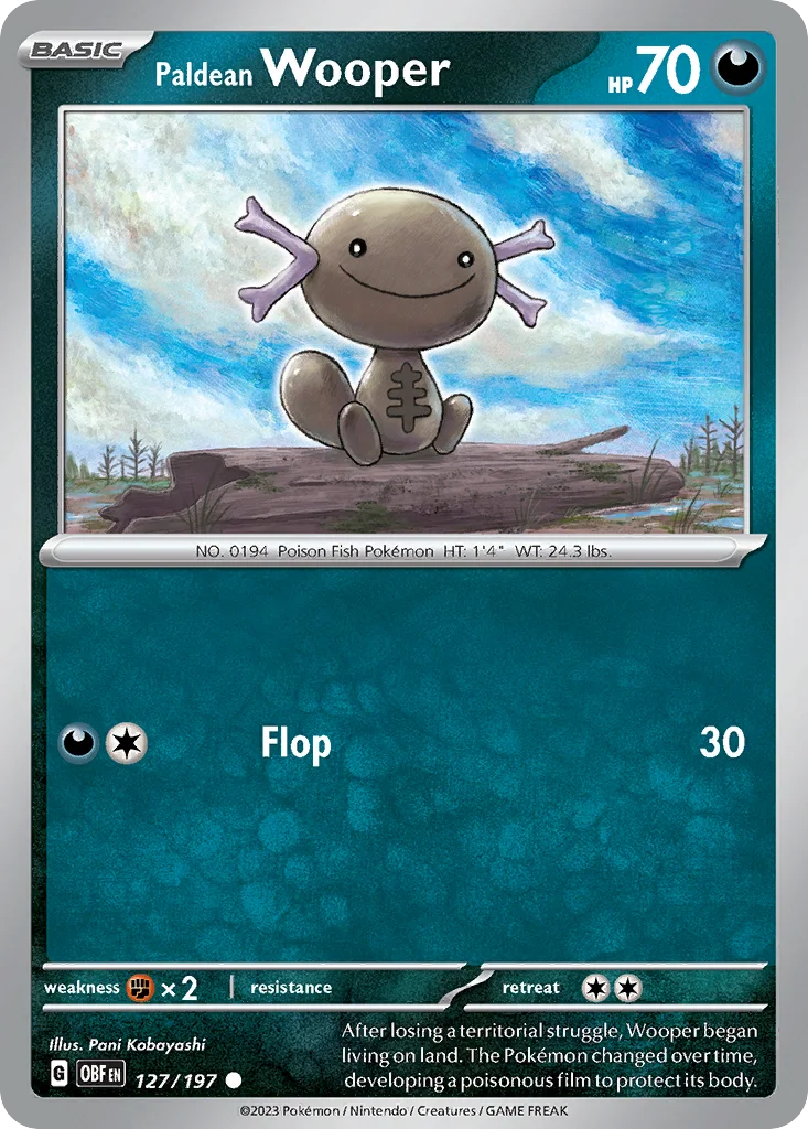Paldean Wooper 127/197 SV03: Obsidian Flames (Normal)