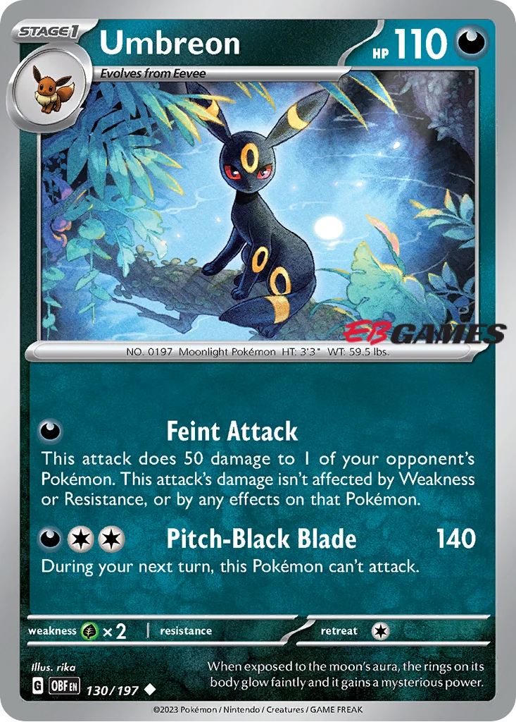 Umbreon 130/197 Obsidian Flames (EB Games)