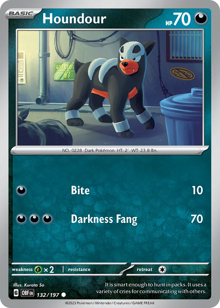 Houndour 132/197 SV03: Obsidian Flames (Normal)