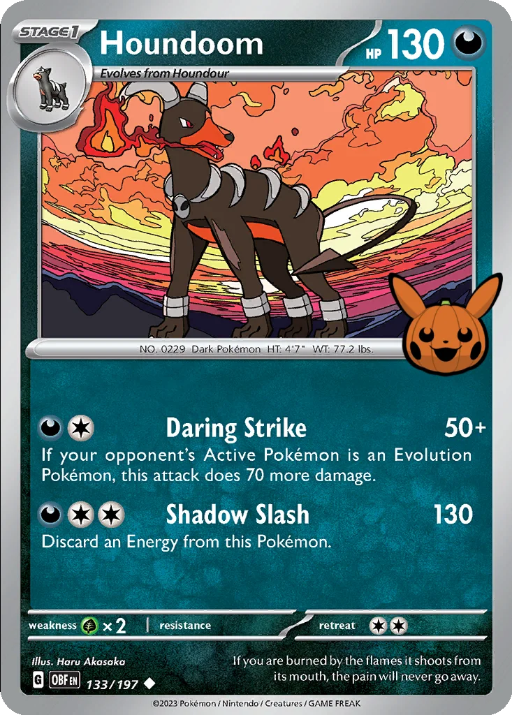 Houndoom 133/197 Obsidian Flames (Trick or Trade 2024)