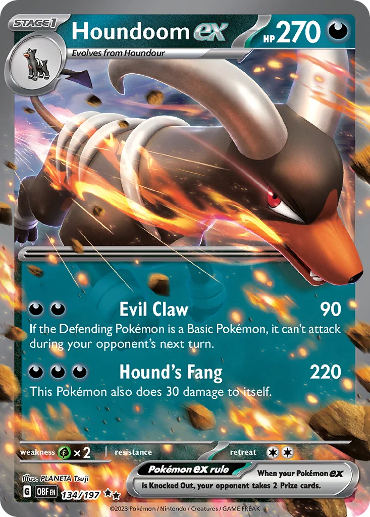 Houndoom ex 134/197 Obsidian Flames (Holo)