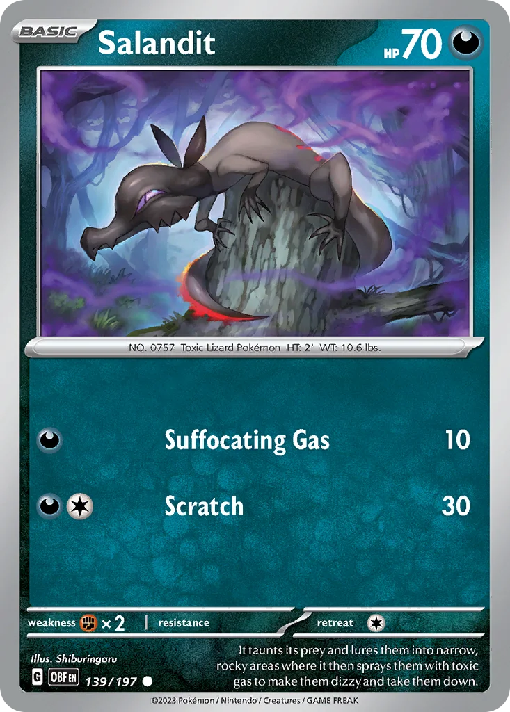 Salandit 139/197 SV03: Obsidian Flames (Normal)