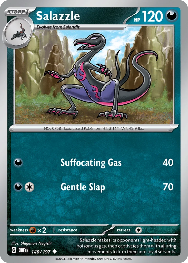Salazzle 140/197 SV03: Obsidian Flames (Normal)