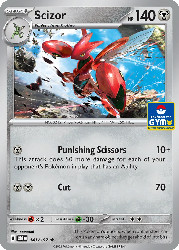 Scizor 141/197 Obsidian Flames (Pokémon TCG Gym)