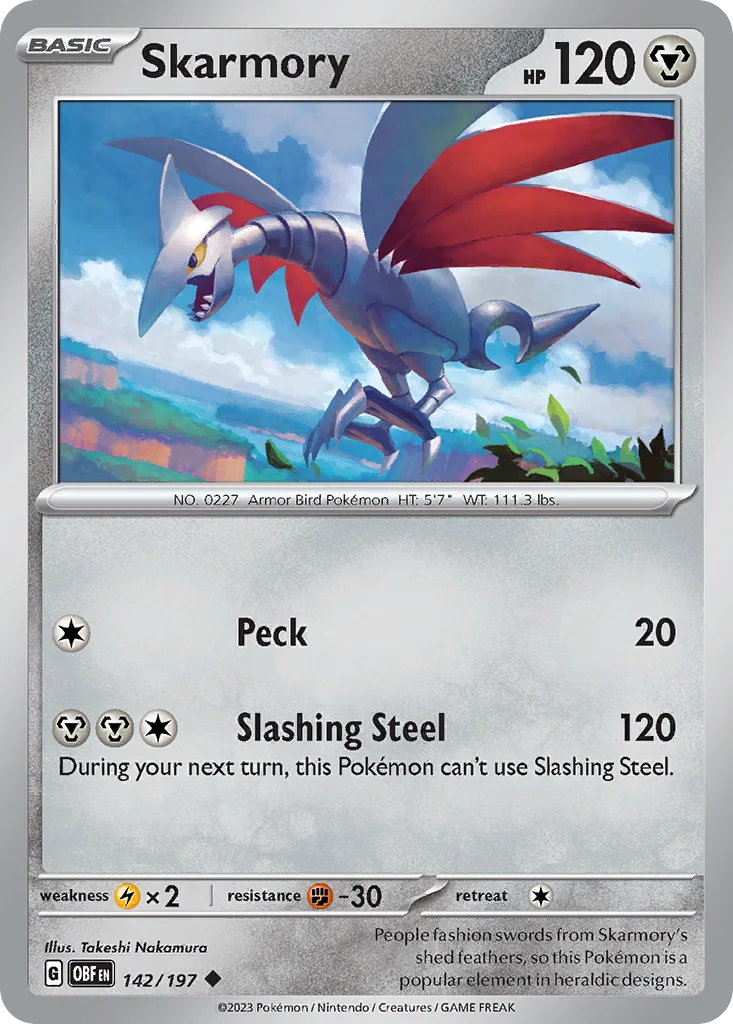 Skarmory 142/197 SV03: Obsidian Flames (Normal)