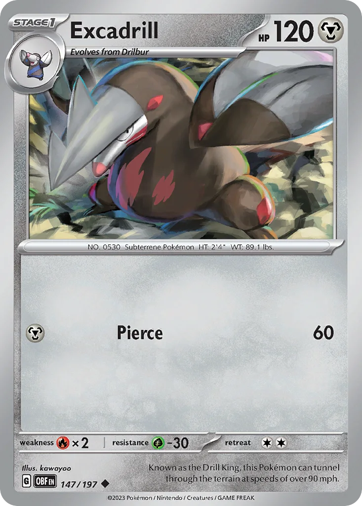 Excadrill 147/197 SV03: Obsidian Flames (Normal)