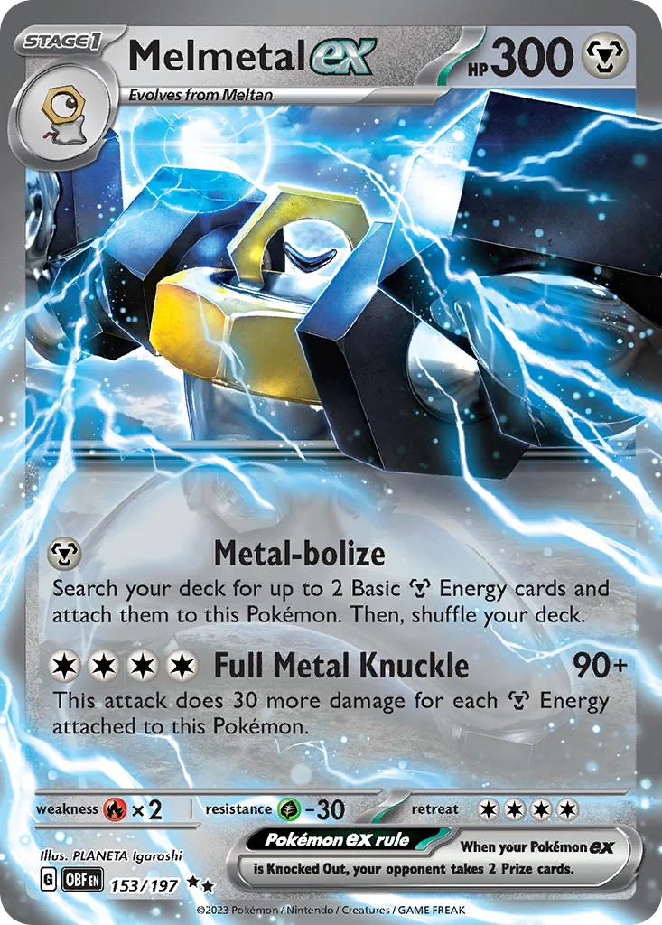 Melmetal ex 153/197 Obsidian Flames (Holo)
