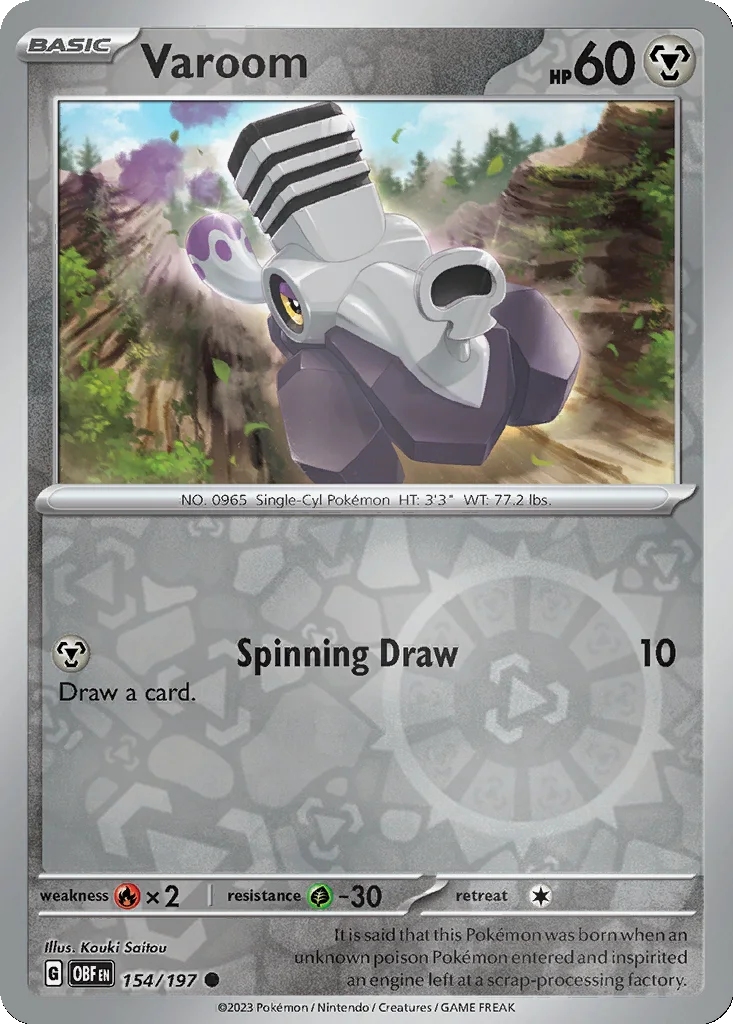 Varoom 154/197 Obsidian Flames (Reverse holo)