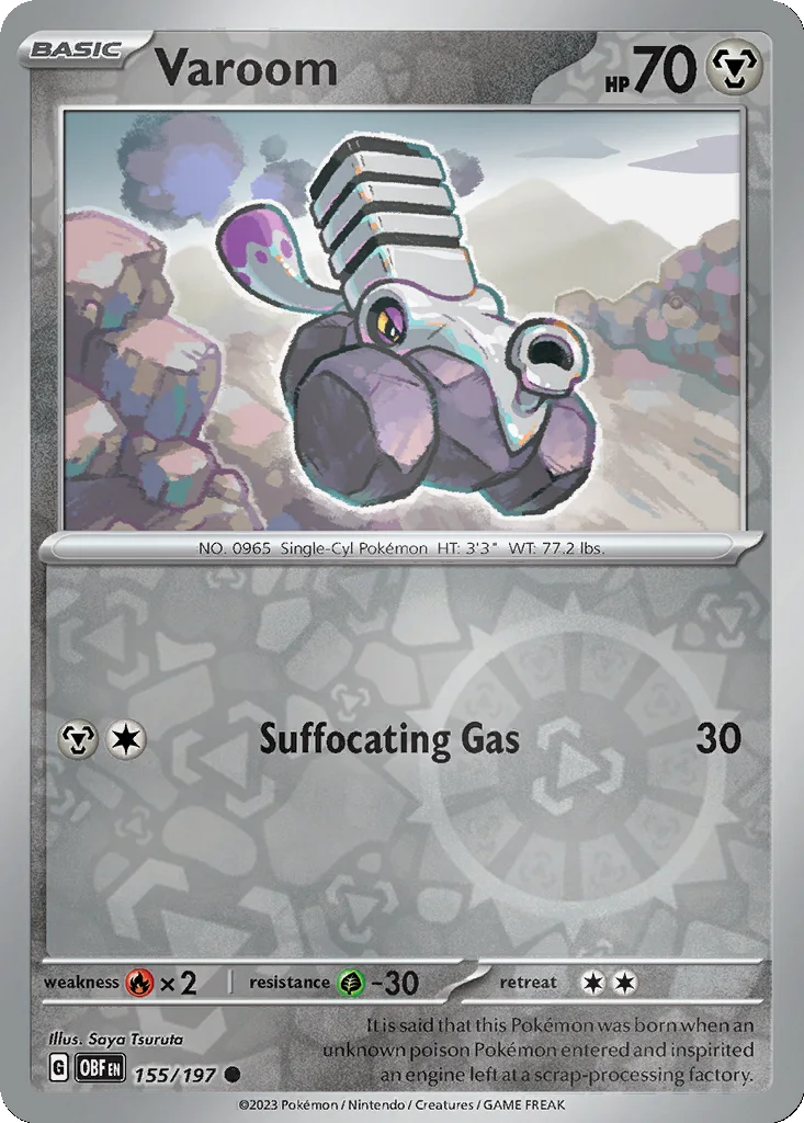 Varoom 155/197 Obsidian Flames (Reverse holo)