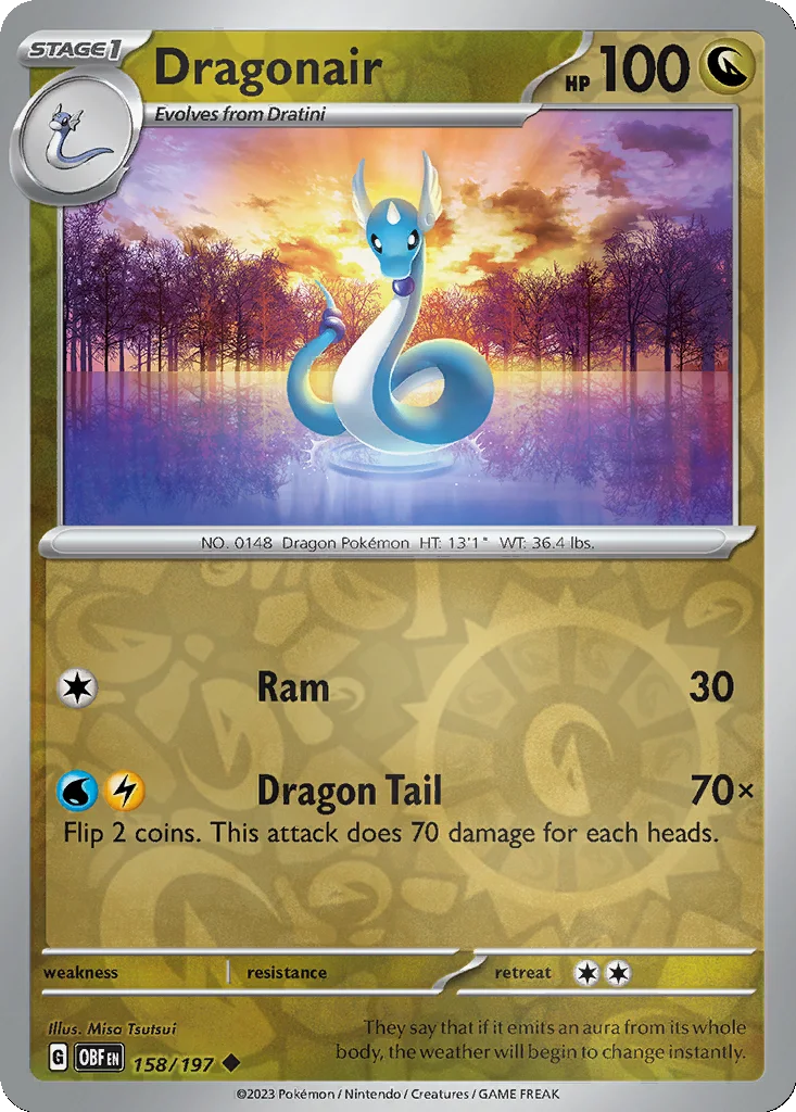 Dragonair 158/197 SV03: Obsidian Flames (Reverse holo)