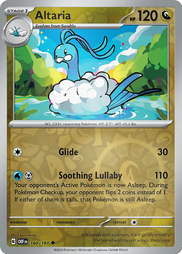 Altaria 160/197 SV03: Obsidian Flames (Reverse holo)
