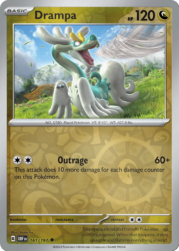 Drampa 161/197 Obsidian Flames (Reverse holo)