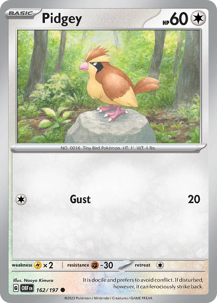Pidgey 162/197 SV03: Obsidian Flames (Normal)