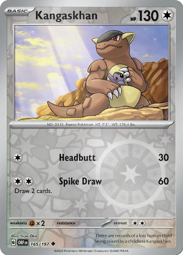 Kangaskhan 165/197 SV03: Obsidian Flames (Reverse holo)