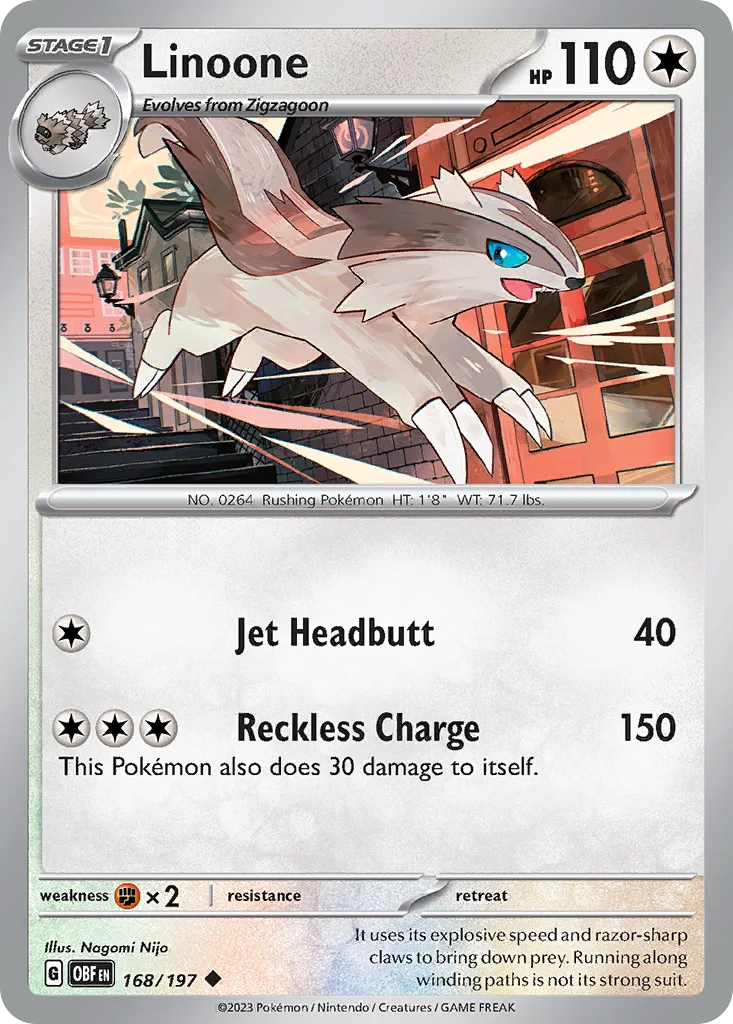 Linoone 168/197 SV03: Obsidian Flames (Normal)
