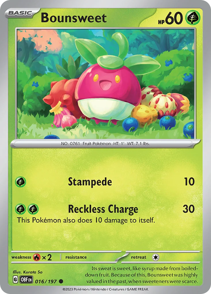 Bounsweet 016/197 SV03: Obsidian Flames (Normal)