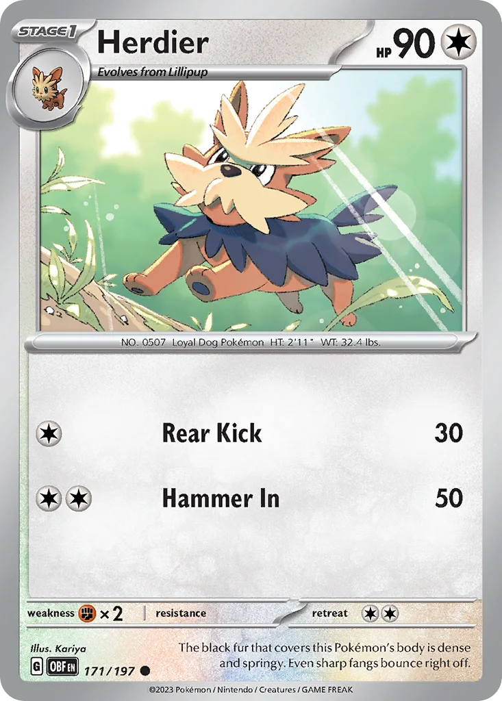Herdier 171/197 SV03: Obsidian Flames (Normal)